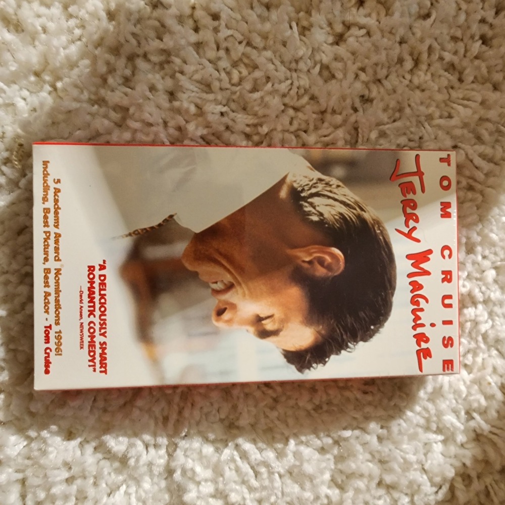 Jerry Maguire Tom Cruise VHS‎ Tape 1996 Academy Award Nomination Romantic Comedy